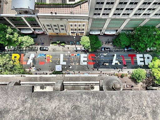 Black Lives Matter in Charlotte; Office of Congresswoman Alma S. Adams, Public domain, via Wikimedia Commons