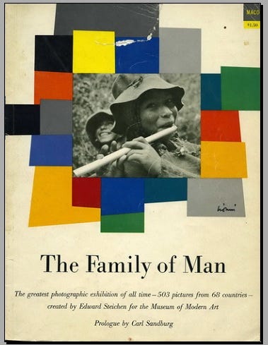 Front page of exhibition "The Family of Man" catalog. Dinales, CC BY-SA 3.0 , via Wikimedia Commons